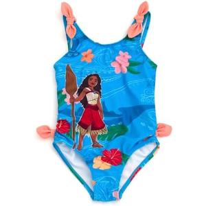 Disney Moana Girls UPF 50+ One Piece Bathing Suit Toddler to Big Kid Sizes (2T - 10-12)