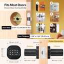 ThorBolt Fingerprint Door Lock with Keypad Door Knob, HomeKit Lock Over , HomeKit Hub , Smart Lock for Interior Door, Bedroom, Office, MK1 Black