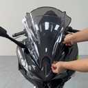 for NINJA500 SE Ninja500se ninja500 2024 2025 2026 new Accessories Windshield Double Bubble Wind Deflector Protector Fairing Windshield Deflector(18" Black)
