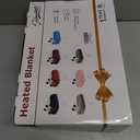 Homemate Electric Heated Blanket King Size - 100"x90" Heating Blanket King Size Dual Control 1/2/4/6/8 Hours Auto-Off 10 Heat Level Over-Heat Protection Flannel Sherpa ETL Certification (01 - Light Grey)