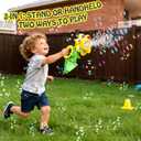 AIERSA Bubble Stand Machine, Rechargeable Sunflower Bubble Machine 2Pack