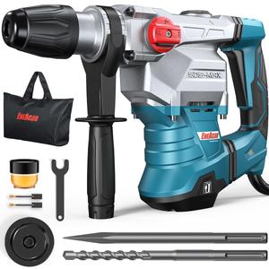 ENEACRO SDS-Max Heavy-Duty Rotary Hammer Drill 9 Ft.lbs, 3 Functions with Safety Clutch & Vibration Control 1-9/16" Drilling Capacity in Concrete Includes Chisel, Drill Bit, and Tool Bag
