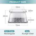 24 Pcs Chair Leg Floor Protectors Rectangle, Silicone Felt Furniture Leg Pads Caps Covers for Hardwood Floors, Fit L:2" to 2-1/2", W:1" to 1-1/2"