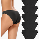 voenxe Women Bikini Underwear,Seamless Breathable Ladies Panties,No Show Comfortable Briefs Undies for Women, Hipster, 5-Pack L