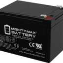 Mighty Max Battery ML12-12 - 12 Volt 12 AH SLA Battery Brand Product, Black