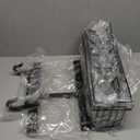 Adjustable Over The Door Organizer, Metal Hanging Door Organizer with 5 Wire Basket 7 Hooks, Wall Mounted Shelf for Pantry Laundry Organization and Storage, Black (6-Tier)