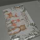 50 Pieces Paper Placemats for Woodland Baby Shower, 11"x17" Forest Animals Disposable Table Place Mats, Woodland Animals Baby Shower Decorations