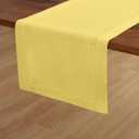 Solino Home Linen Sunshine Yellow Table Runner 72 Inches Long - 100% Pure Linen Double Hemstitch Table Runner 14 x 72 Inch for Dresser, Dining, Spring, Summer