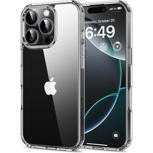 HOOMIL Case for iPhone 16 Pro Max 6.9-Inch, Non-Yellowing, Drop Protection, Anti-Scratch Transparent Hard Back Phone Cover - Crystal Clear