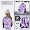 Girls Kids Backpack and Lunch Box Set, 3-in-1 School Bag Combo with Pencil Case, Lightweight Waterproof Bookbag for Elementary Middle School Girls & Boys