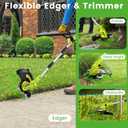 12" Cordless String Trimmer 2 X 2.0Ah Battery Powered Electric Weed Trimmer Grass Eater with Charger, 20V Lawn Mower Lawn Edger Auto Line Feed Grass Cutter Lightweight Yard Tools for Small Yard Garden