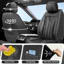 Car Seat Covers Fit for (5 Seats) Chevy/Chevrolet Colorado 2015-2025 2026, Full Set Premium Leather, Waterproof-Breathable, All-Weather Seat Cushion Protecto & Airbag Compatible, All Black