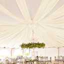 Showgeous Beige Ceiling Drapes 8 Panels 5ftx40ft Wedding Ceiling Drapes Wedding Arch Draping Fabric Cheesecloth Curtain for Party Ceremony Stage Event Decoration