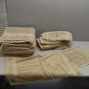 White Classic Luxury Bath Towel Set of 8 Pieces - 100% Turkish Cotton Highly Absorbent Towels for Bathroom, 2 Luxury Bath Towels 700GSM, 2 Hand Towels, 4 Washcloths, Ivory