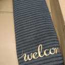 DEXI Front Door Mat Outside Entrance, 2x3 ft Rubber Entry Doormat Heavy Duty, Non Slip Welcome Mats for Inside House Floor Entryway Exterior Patio, Welcome Grey