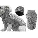 Winmany Pet Dog Turtleneck Knitting Sweater Coat Winter Warmer Thickening Pullover Knitwear Crochet Coat Clothes for Dog, Cat, M
