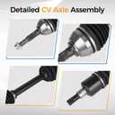 PAROD 2pcs 661345 Front CV Axle Fit for Chevy Trailblazer For GMC Envoy 02-09, Isuzu Ascender 03-08, Oldsmobile Bravada 02-04, Saab 9-7x 05-09, Buick Rainier 04-07, Trailblazer EXT/Envoy XL 02-06, XUV