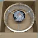 Edwarmlux 3Light Flush Mount Ceiling Light Fixture, 12.6" Drum Light with White Fabric Shade, Modern Close to Ceiling Light for Living Room Bedroom Dining Room Kitchen Hallway Entry (Brushed Gold)