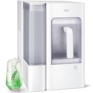 Gevi Adella Nugget Ice Maker Countertop with 1 Gallon Side Tank, 40lbs/24H Nugget Ice Machine with Self-Cleaning, Pellet Ice Maker with Leak-Proof Ice Basket,White