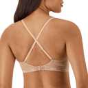 Hanes Women's Originals Full Coverage Contour Wireless Stretch Cotton T-Shirt Bra (Beige)