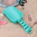 2 x AMOR PRESENT Mesh Baby Beach Bag, Shell Collecting Bag with Shovel Crab-Shaped Adjustable Strap for Holding Shell Sea Pool Sand Toy, Blue