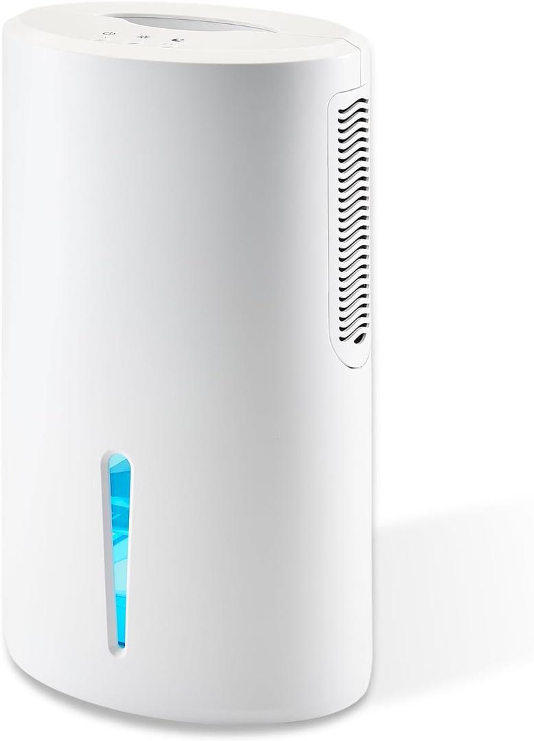 Dehumidifier for Home with Colorful Light Auto Shut Off Protection Ideal for Bedroom and Basement 2 Working Modes Daytime and Nighttime Efficient Moisture Removal System