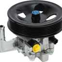 Power Steering Pump for Hyundai Santa Fe 2.4L L4 2010-2012 for Kia Sorento 2.4L L4 2011-2013 Consistent No.571002P200/571001U000 Power Assist Pump Silver Tone with Pulley 1 Pcs