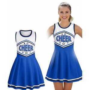 cheerleader costume for women woman adult cheerleader outfit for women, Blue, L