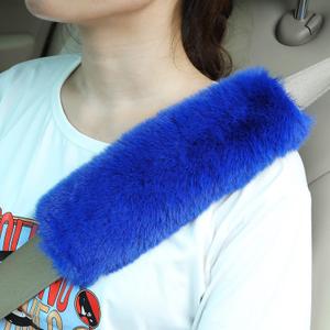 Boao 4 Pack Faux Sheepskin Car Seat Belt Pads Seatbelt Protector Soft Seat Belt Shoulder Strap Cover Comfort Harness Pad(Blue, 9.9 Inch)