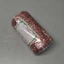 MEEDEE 6 Inch Wide Wired Ribbon Rose Gold Glitter Mesh Web Wired Edge Ribbon by 10 Yards Roll Rose Gold Wired Ribbons for Christmas Tree, Garland, Holiday Wreaths, Bows, Centerpiece, Gift Wrapping