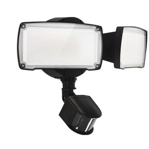 UME 19W LED Flood Light Motion Sensor Outdoor, 2 Adjustable Head, 2000LM, 5000K, IP65 Waterproof, Dusk to Dawn Security Light with Photocell for Exterior,Outside,Garage,House(Black)