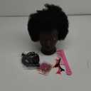 Afro Curly Mannequin Head with 100% Human Hair 10'' Curly Hair Hairdresser Hair Styling Cosmetology Manikin Doll Head for Hairdresser Braiding Practice Hairstyling with Free Clamp Holder