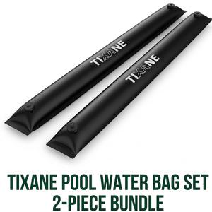 10 Ft Pool Water Bags,Upgraded 0.8mm Thicker Winter Water Tube (Double Layer 1.6mm), Pool Cover Weights for Pool Covers, 2 Pack, Black