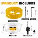 KATA Hole Saw for Recessed Lights: 6 Inch Hole Saw for Recessed Lighting with Dust Bowl - 6 in Hole Drill Cutter with Silicone Dust Catcher Tool for Drywall on Ceiling - Installing LED Can Light Home
