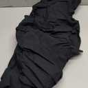 MooMee Fitted Bottom Sheet Only 100% Washed Cotton Linen Like Textured Breathable Durable Soft Comfy Deep Pocket Fits Mattress up to 17" (Black, Full)