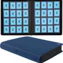 Top Loader Binder, Holds 640 Top Loaders,16 Pocket Top Loader Binders for 3" x 4" Rigid Cards,Top Loader Card Binder for Hard Plastic Top Loaders -Blue