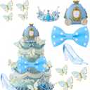 16 PCS Princess Carriage Pumpkin Carriage Princess Party Cake Decor Princess Party Favor Princess Party Gift Princess Cake Toppers