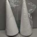 Juvale Foam Cone Pack - 4-Pack, 4.5 x 13.5 in, White - Cone-Shaped Floral Foam - DIY Craft Projects, Craft Supplies & Floral Arrangements