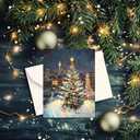 Milwaukee City Christmas Tree Greeting Cards - Cards with Envelopes - (Set of 10) Large 5.8 x 8.3 inch Folded Card Blank Note Cards Holiday Xmas 9 (Milwaukee, Pack of 10)