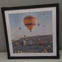 9x9 Picture Frame with Mat, Display 7x7 with Mat or 9 x 9 without Mat, Wood Square 9 by 9 Photo Frames for Wall Hanging or Tabletop, 1 Pack, Black