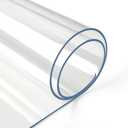 Deep Dream 2.0mm Thick 48 Inches Clear Round Table Protector, Round Table Cover, Tablecloth Protector, Table Protector for Dining Room Table & Office
