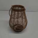Solar Lanterns Outdoor, Natural Rattan Bamboo Hanging Solar Lights Waterproof Decorative Lanterns for Yard, Patio, Lawn, Tabletop, Pathway, Landscape, Garden Decor Gifts