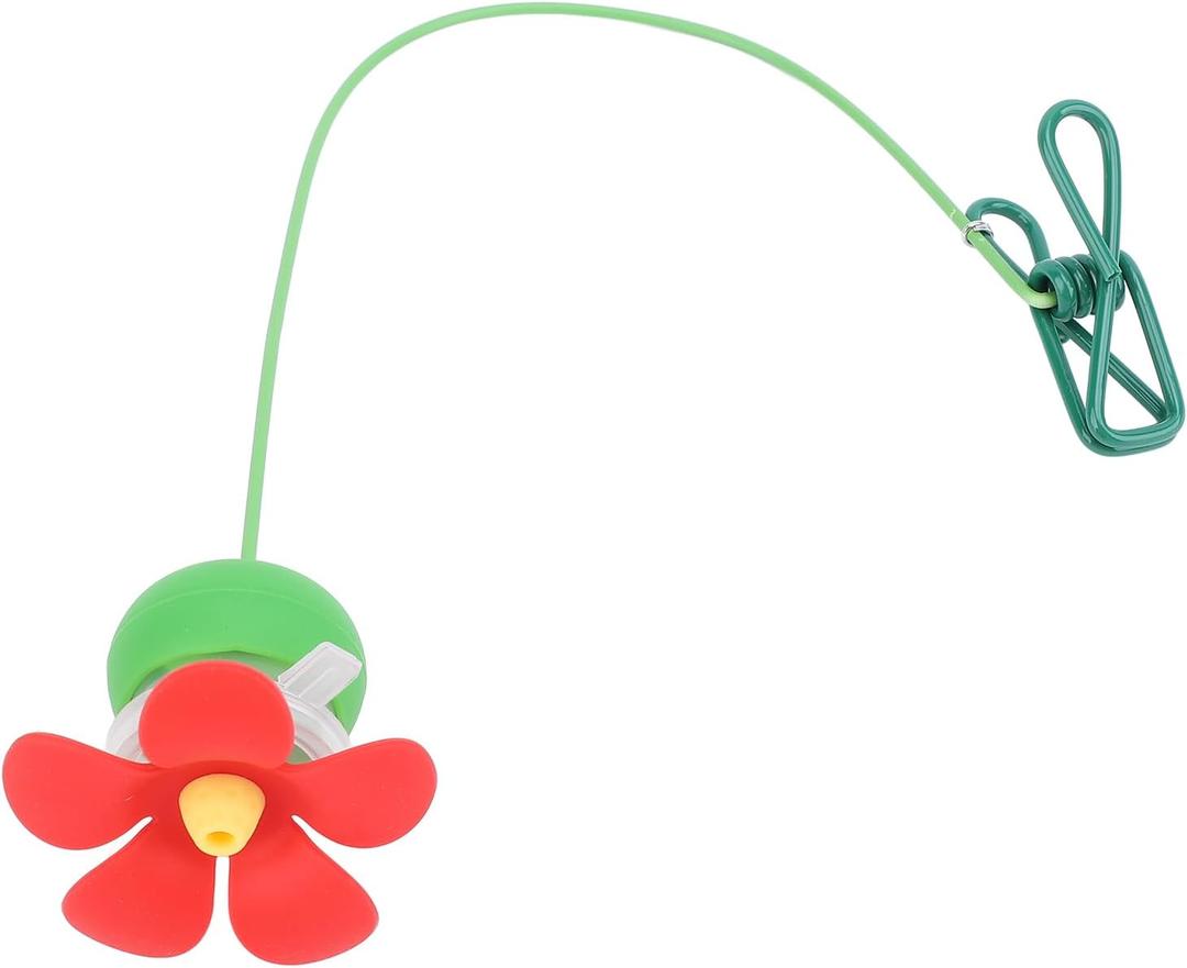 Hat Hummingbird Feeder, Handheld Red Berry Hummingbird Feeders Tube with Clips, Mini Hummingbird Feeder, Hummingbird Feeders for Outdoors, Hummingbird Lover Gifts