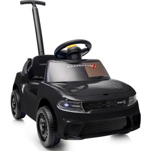 Licensed Dodge Push Car for Toddlers 1-3, Ride on Push Car w/Handle & Music, 29.13 inches x 18.11 inches x 23.22 inches