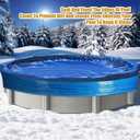 Winter Cover Sealer for Above Ground Pool Covers - Ultra Long 16''  500ft for Above Ground Windproof Stretchable, PE Airtight Anti-UV Pool Cover Saver Wrap for Keeps Swimming Pool Clear - Blue (Small)