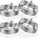 GAsupply 4156 ATV Wheel Spacers 3/8"-24 Studs, 1.5 inch 38mm 4 Lug Wheel Spacer Adapters 131mm Hub Bore, 4 Pcs (Chrome)