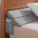 EUHAMS Full Size Bed Wedge Pillow - Bed Gap Filler Mattress Wedge Headboard Pillow - Fill The Gap (0-7") Between Headboard and Mattress for Sleeping Backrest Pillow (54"x10"x6" Grey)