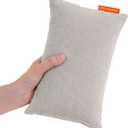 Pipsqueak Small Pillow - Mini 11 x 7 inches - Tiny Pillow for Travel, Dogs, Toddlers, Kids, Lumbar, Knees and Neck - Gray
