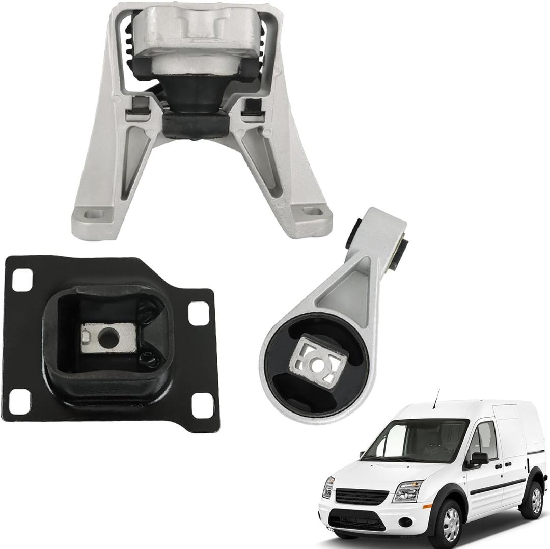 munirater 3PCS Engine Motor & Transmission Mount Kit Replacement for 2010 2011 2012 2013 Transit Connect 2.0L A5495 A2939 A2986