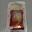 3 Pack Fringe Curtains Party Decorations,Tinsel Backdrop Curtains for Parties,Photo Booth Wedding Graduations Birthday Christmas Event Party Supplies (Transparent Orange)